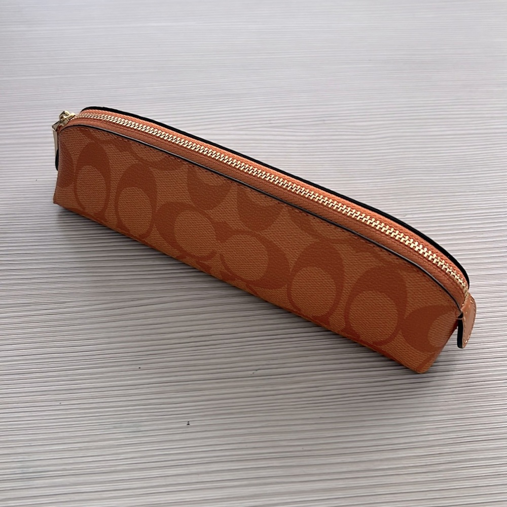 Coach Signature Orange pencil case